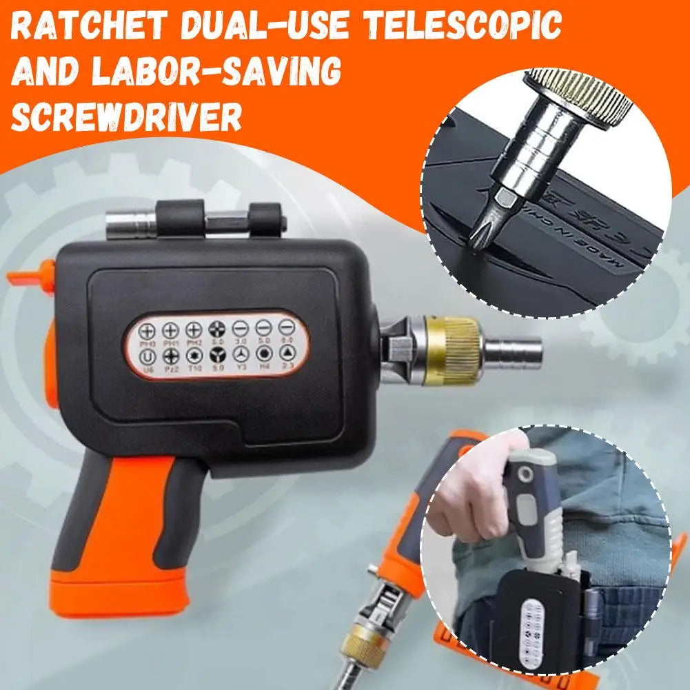 Multi Functional Screwdriver Set With Ratchet And Dual Use Screwdriver Double Headed Mini Screwdriver Extendable And Effortless