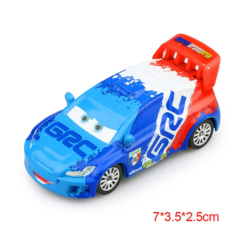 Disney Pixar Cars 3 Toys Lightning Mcqueen Race Div Fritter Miss Frank Collection 1:55 Diecast Metal Alloy Model Car Toy Gifts