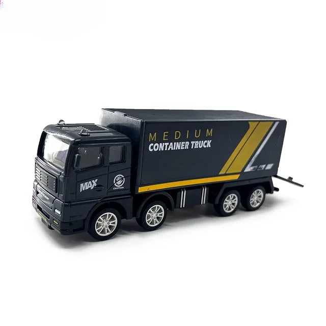 Simulation Transporter Container Truck Freight Vehicle Children Kids Pull Back Car Model Educational Toys for Boy Game Gift
