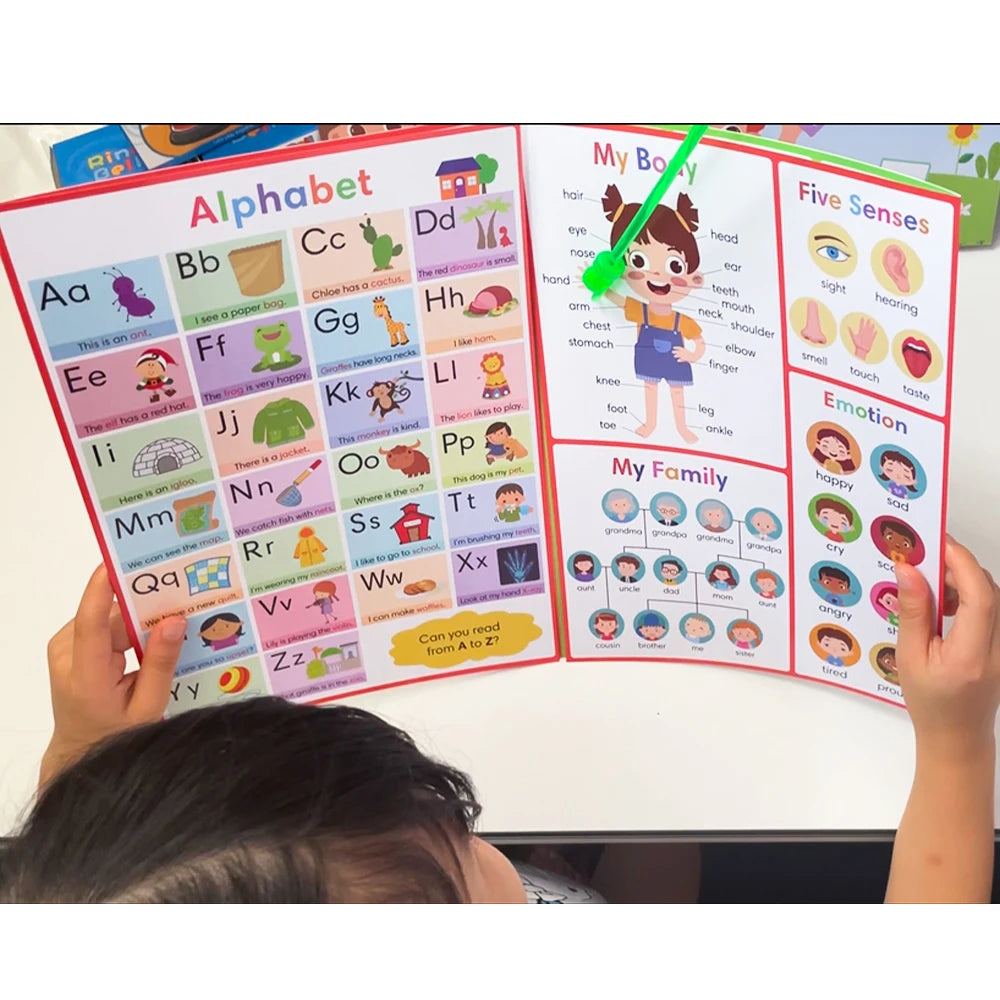 Kids English Words Learning Chart / Phonics Vocabulary Building Worksheet Pre-Kindergarten Teacher Teaching Aids Montessori
