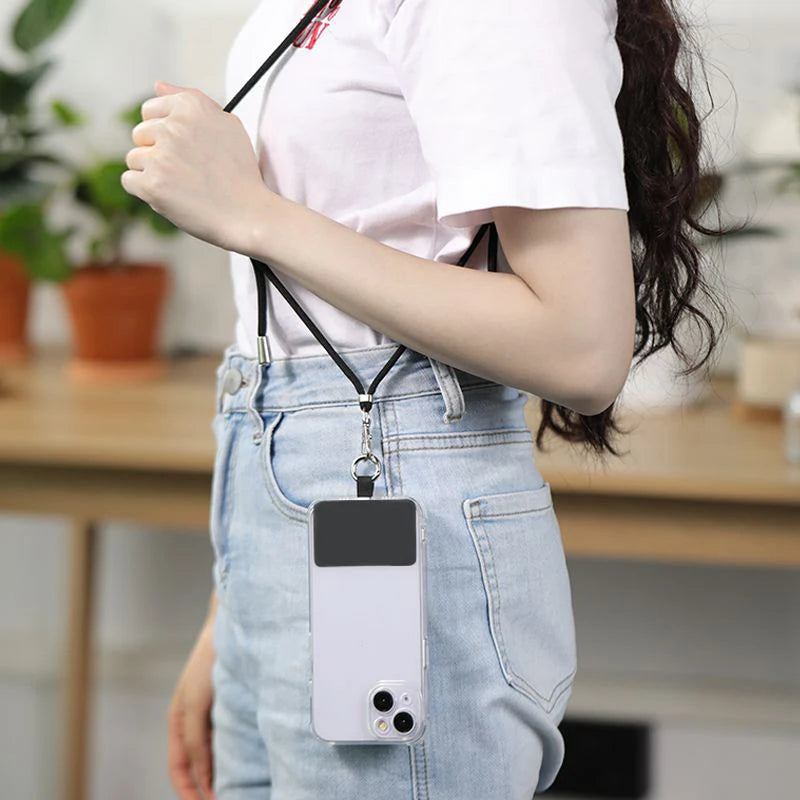 1pcs Crossbody Lanyard Necklace Strap Universal Mobile Phone Adjustment Long Hanging Rope With Clip Anti-Lost Lanyard