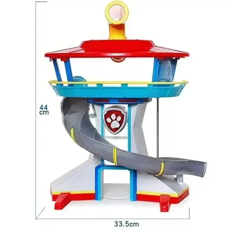 Paw Patrol Toy Set Lookout Vehicle Cute Cartoon Anime Figures Patrol Canine Chase Skye Rebound Bicycle Kids Birthday Gifts
