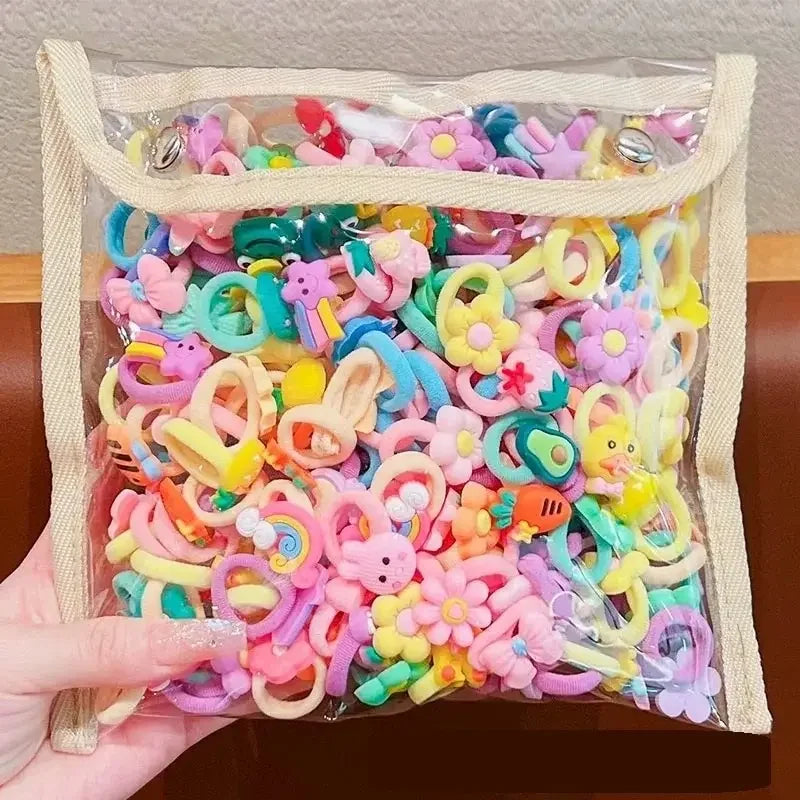 50/40/30pcs Cute Rubber Bands for Children Will Not Harm Hair with Good Elasticity. Girl Baby Headbands and Cute Girls Headdress