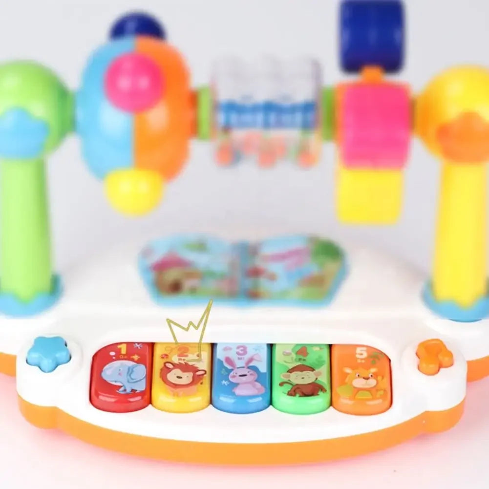 Electronic Organ Toys Early Education Baby Activity Set Piano 5 Keys Keyboard Music Toys for Kids Musical Instruments with Light