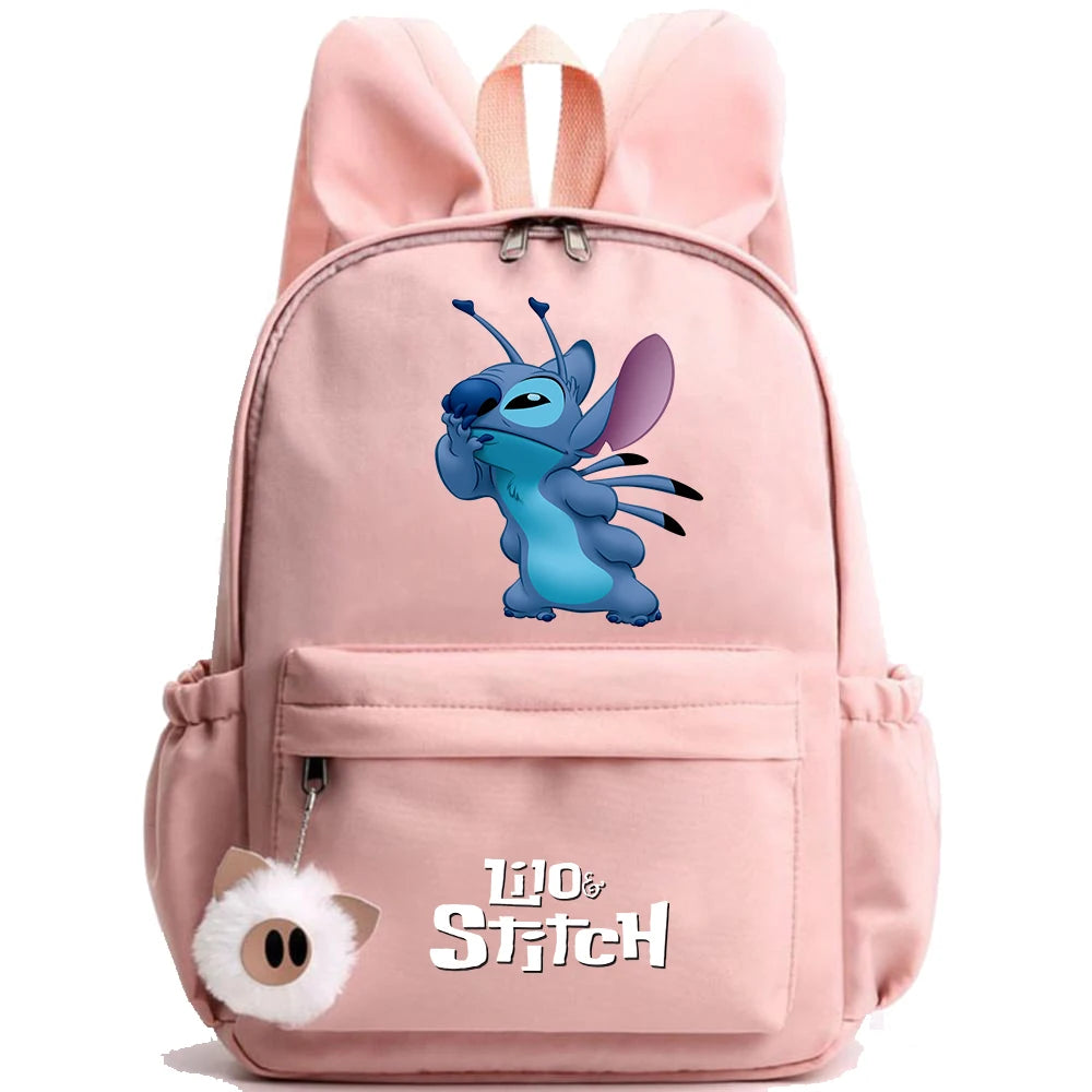 Cute Disney Lilo Stitch Backpack for Girl Boy Student Teenager Children Rucksack Women Casual School Bags Kids Birthday Gift Toy