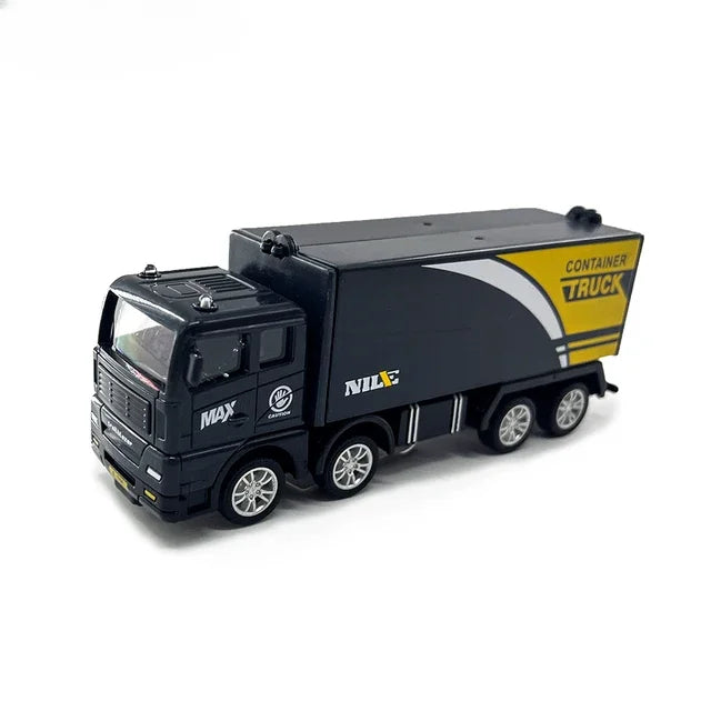 Simulation Transporter Container Truck Freight Vehicle Children Kids Pull Back Car Model Educational Toys for Boy Game Gift