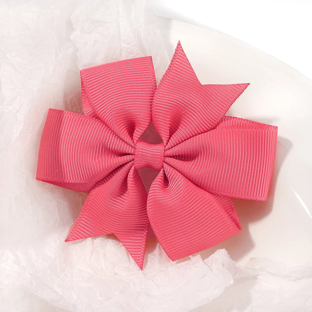 20/40Pcs Sweet Random Candy Color Bow Hair Clip Set for Baby Girls Cute Ribbon Hairpin Kids Headwear Kids Hair Accessories Gifts