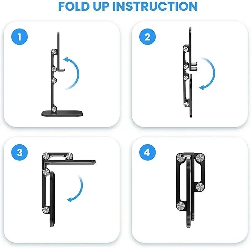 Adjustable Desktop Mobile Phone Holder Stand Foldable Desktop Tablet Bracket For iPhone iPad Samsung Galaxy Tab Xiaomi Pad Mount