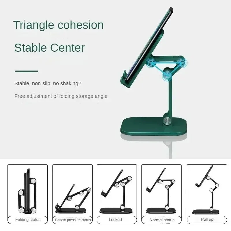 Adjustable Desktop Mobile Phone Holder Stand Foldable Desktop Tablet Bracket For iPhone iPad Samsung Galaxy Tab Xiaomi Pad Mount