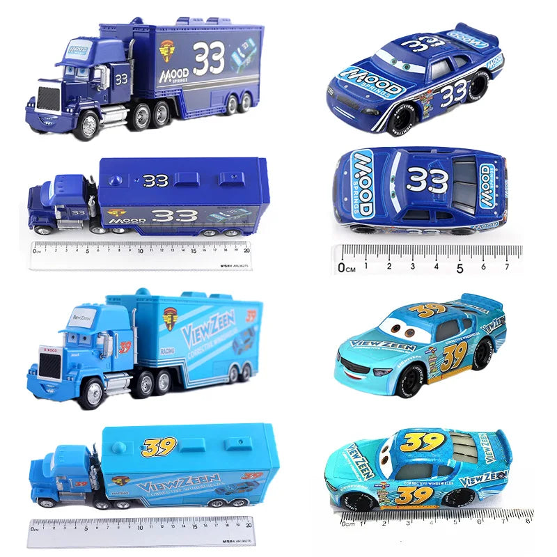 Cars 2 Disney Pixar Racing 3 1 Toy Lightning McQueen Jackson Storm Chick Hicks Mack Truck Collection Die Metal Model kids Gift