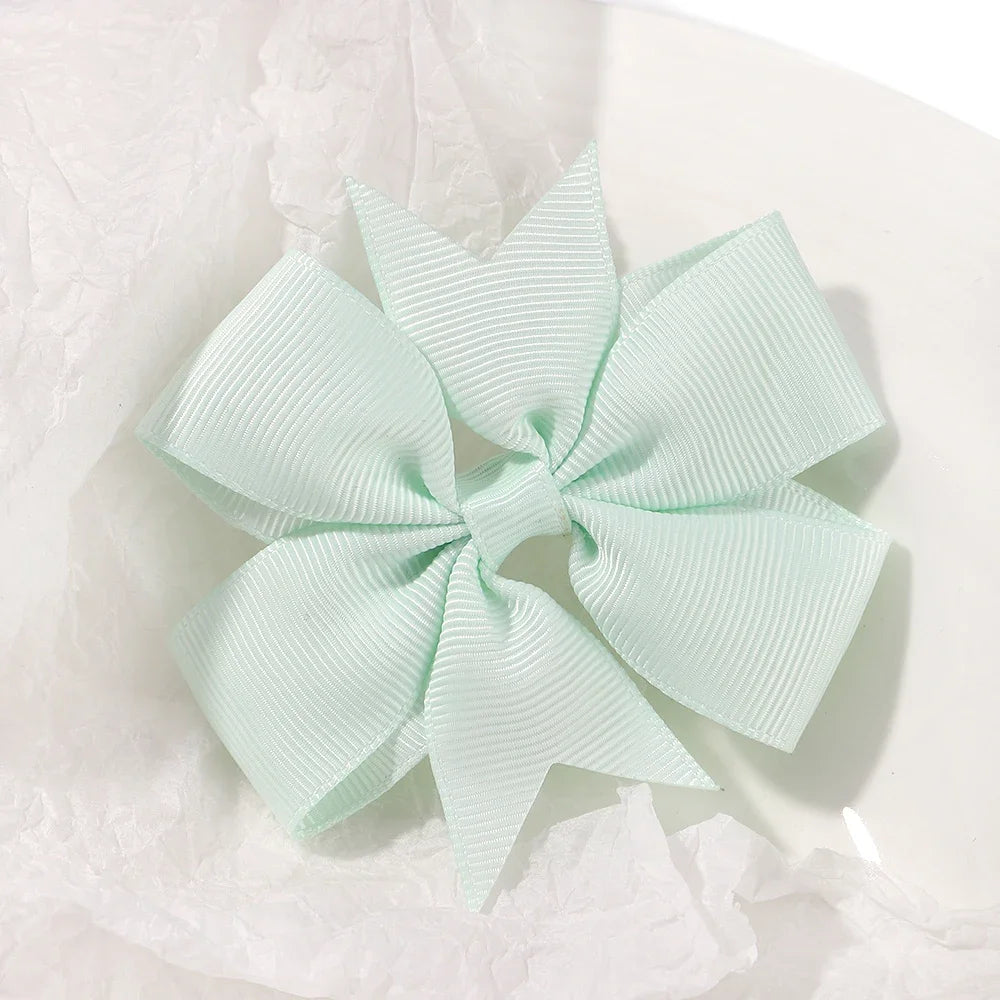 20/40Pcs Sweet Random Candy Color Bow Hair Clip Set for Baby Girls Cute Ribbon Hairpin Kids Headwear Kids Hair Accessories Gifts