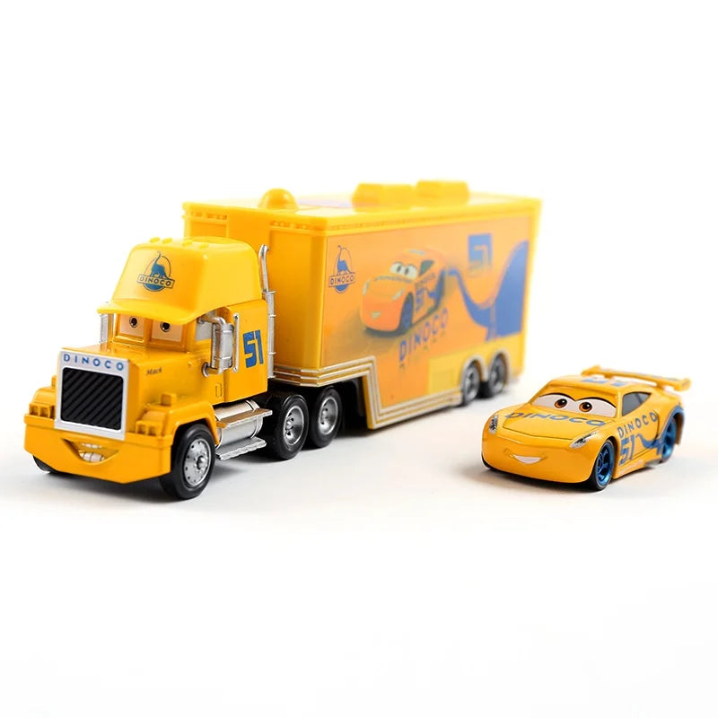 Cars 2 Disney Pixar Racing 3 1 Toy Lightning McQueen Jackson Storm Chick Hicks Mack Truck Collection Die Metal Model kids Gift