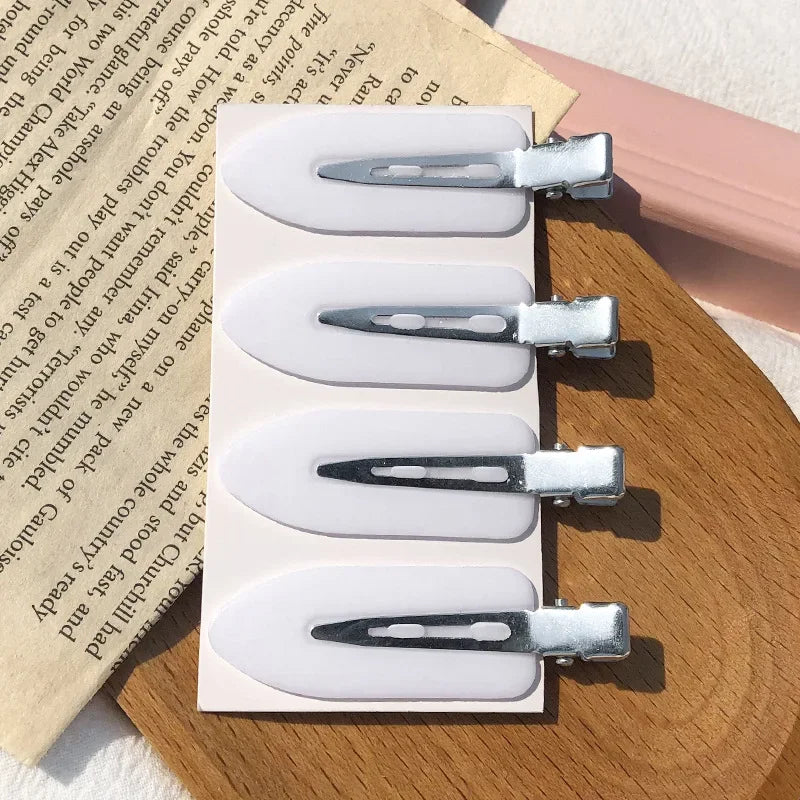 4pcs/set No Bend Seamless Hair Clips Side Bangs Barrette Makeup Washing Face Accessories Women Girls Styling Hairpins
