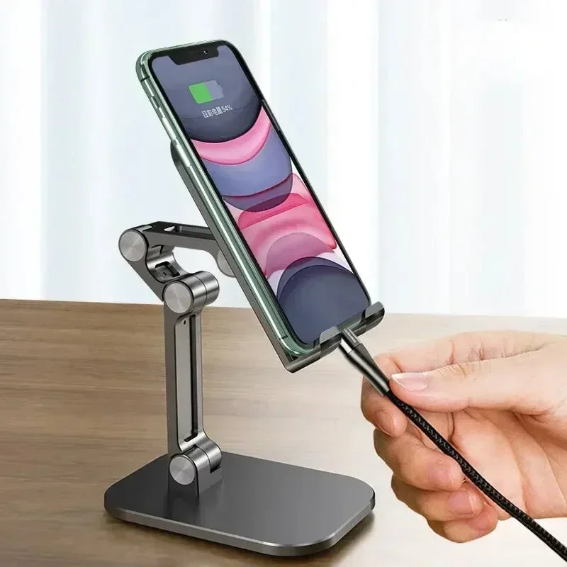 Adjustable Desktop Mobile Phone Holder Stand Foldable Desktop Tablet Bracket For iPhone iPad Samsung Galaxy Tab Xiaomi Pad Mount