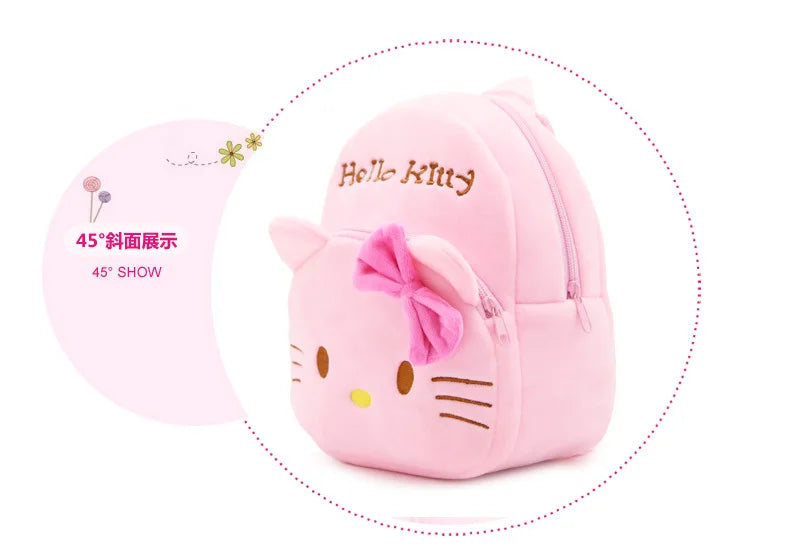 Sanrio Hello Kitty Anime Cute Backpack Cartoon Plush Backpack Kindergarten Schoolbag Kawaii Shoulders Bag Cosplay Surprise Gifts