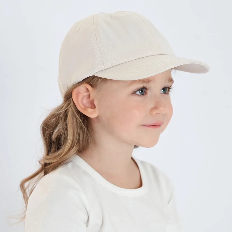 Baby Girl Baseball Caps Pink Black White Gray Children Low Profile Sun Hat Kids Boy Running Headwear Clothing Accessories