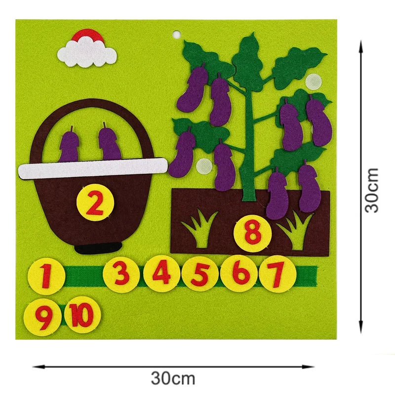 Kids Montessori Toys Felt Finger Numbers Math Toy Children Counting Early Learning Educational Toys Toddlers Intelligence Game