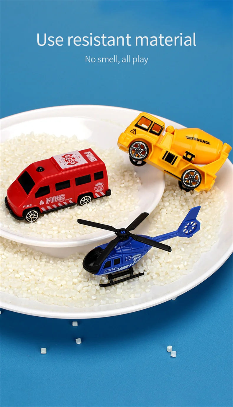 Children's Track Parking Lot Fire Truck Police Engineering Vehicle Dinosaur Car Toys Multi-Storey Car Parking Building For boys