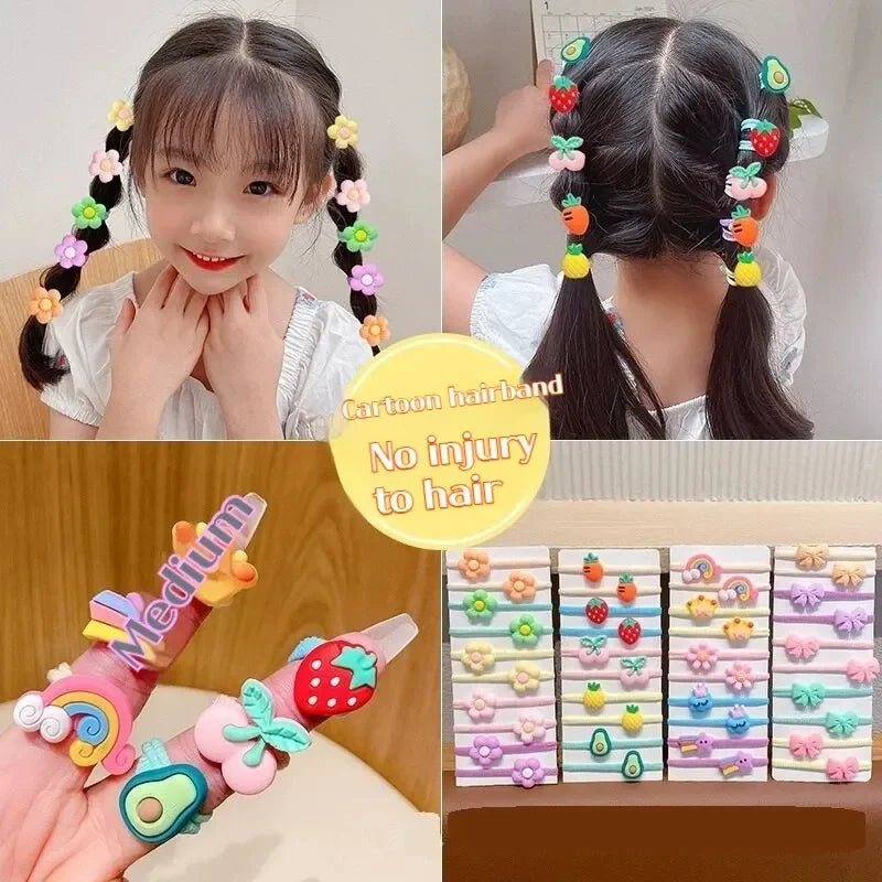 50/40/30pcs Cute Rubber Bands for Children Will Not Harm Hair with Good Elasticity. Girl Baby Headbands and Cute Girls Headdress