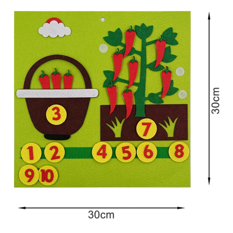 Kids Montessori Toys Felt Finger Numbers Math Toy Children Counting Early Learning Educational Toys Toddlers Intelligence Game