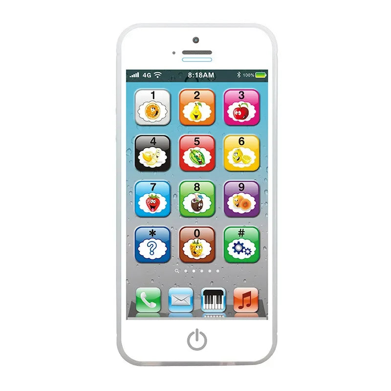 Children Simulation Phone Baby Musical Early Educational Toys English Learning Cellphone with Light Sound Mobile Vocal Toy