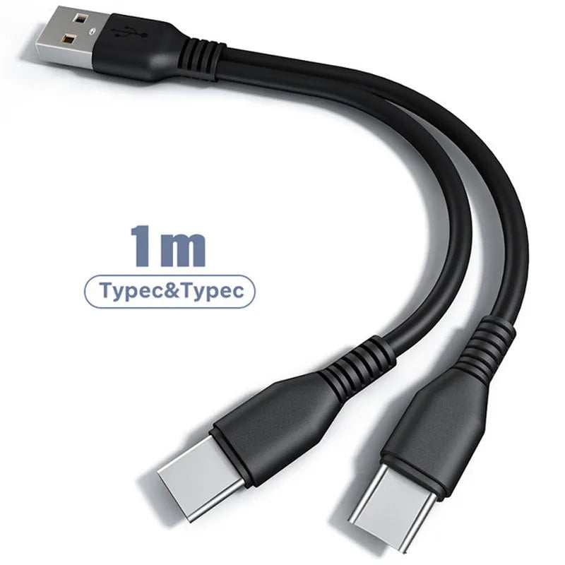 2 in 1 USB Type C Micro USB C Cable Mobile Phone Fast Charging Cable For Huaiwei Samgsung Xiaomi Type C Charge Cord Wire