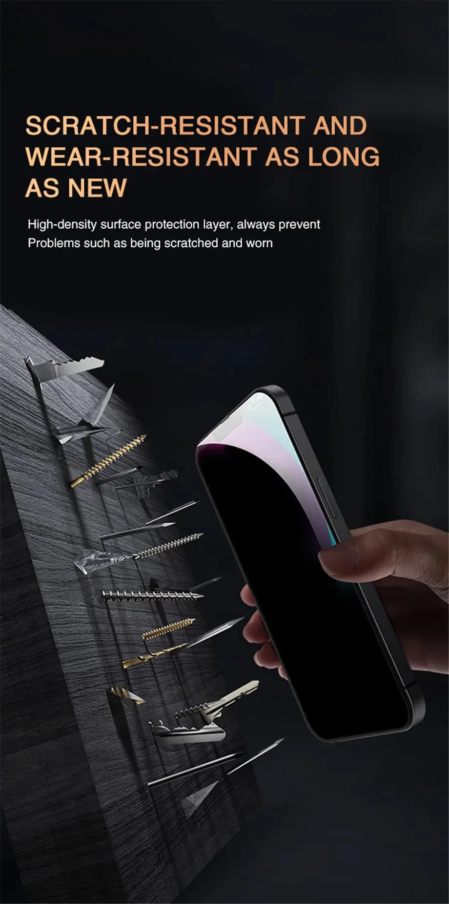 1-4Pcs Anti-spy Tempered For IPhone 15 14 13 12 11Pro Full Cover Privacy Screen Protector For IPhone X XS Max XR Glass