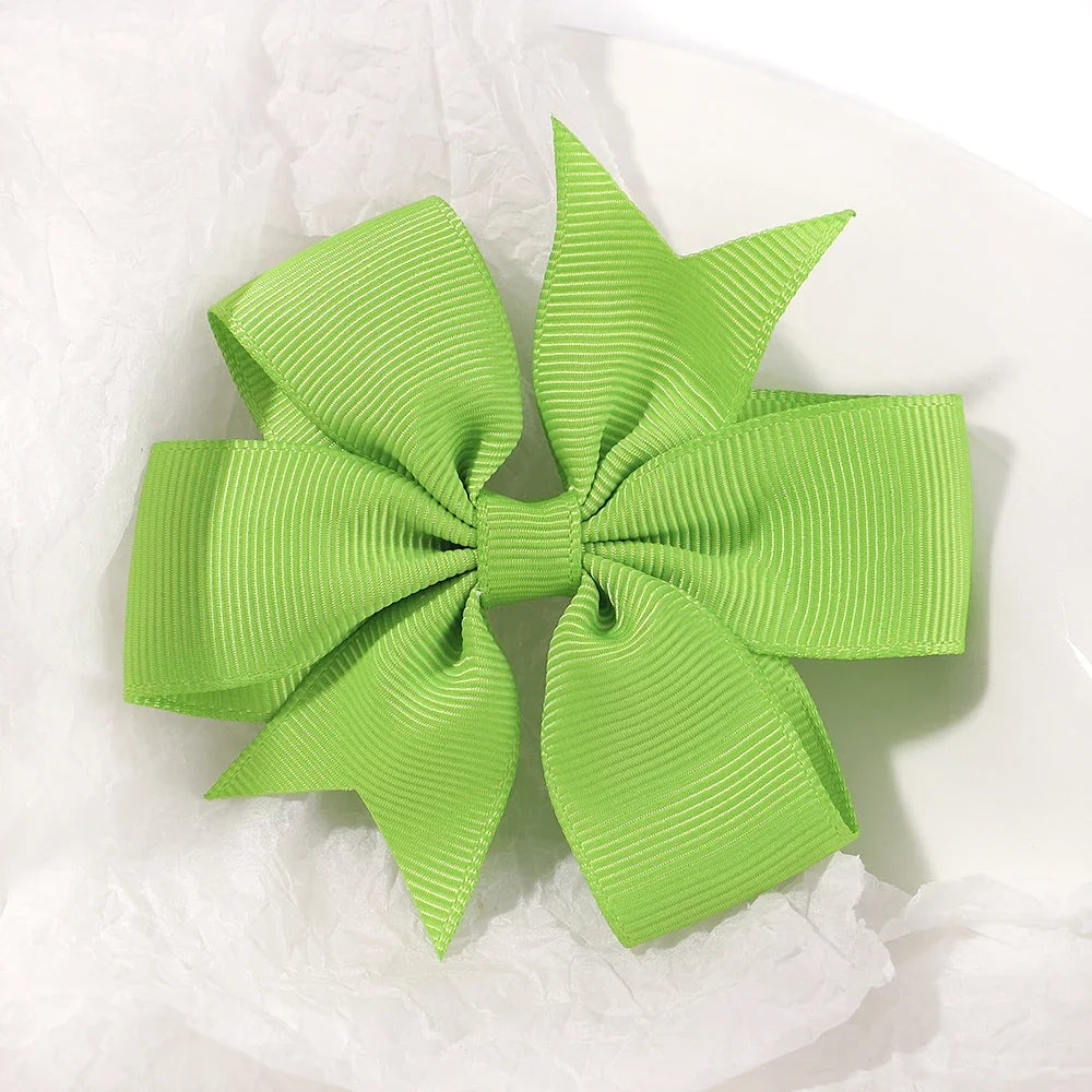 20/40Pcs Sweet Random Candy Color Bow Hair Clip Set for Baby Girls Cute Ribbon Hairpin Kids Headwear Kids Hair Accessories Gifts