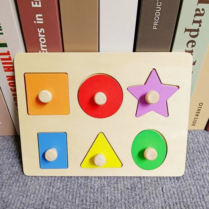 Children Wooden Puzzle Montessori Toys for Baby 1 2 3 Years Old Kids Alphabet Number Shape Matching Early Educational Games Toys