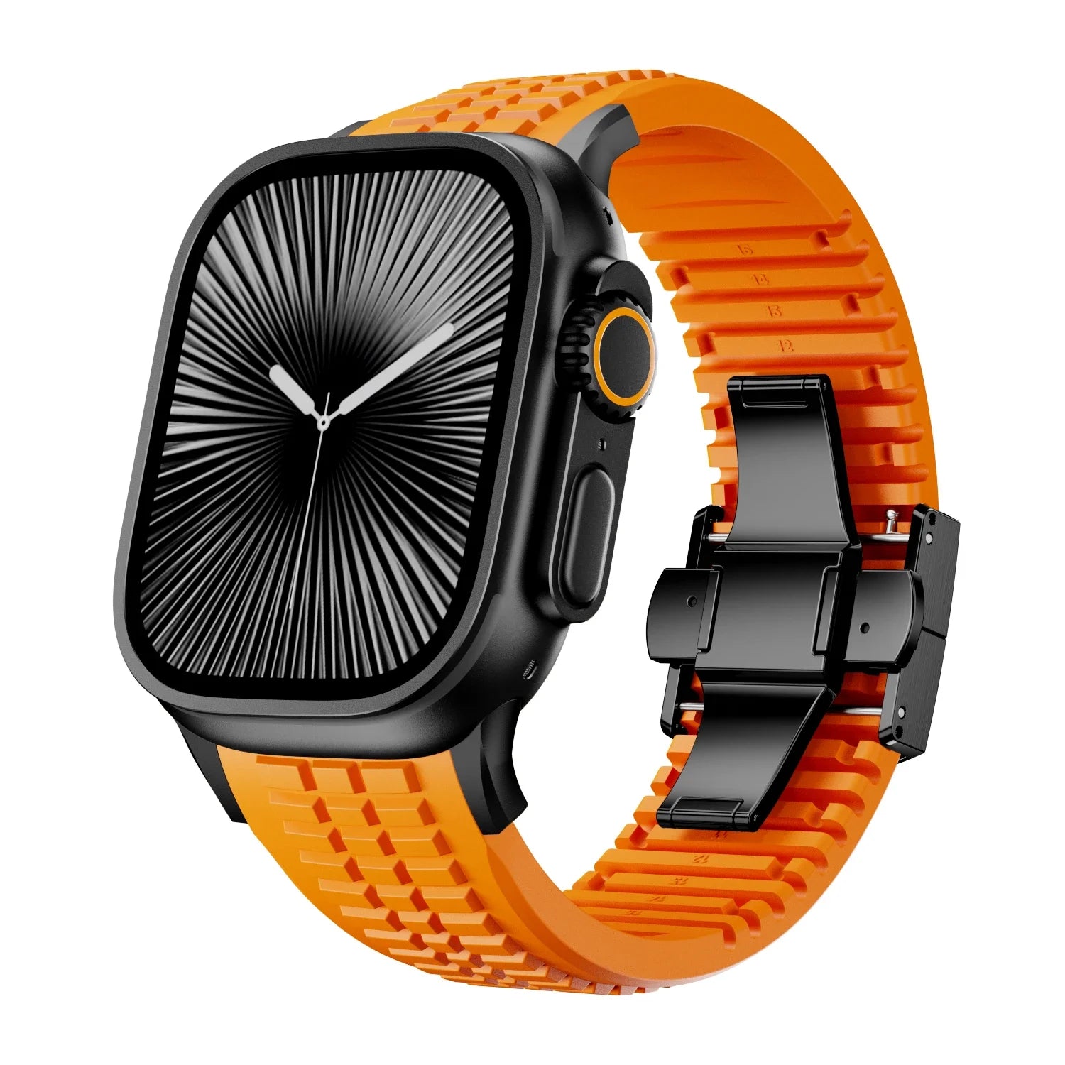 Sport Silicone Band For Apple Watch Ultra 2 Series 10 9 8 7 6 SE 5 4 Luxury Strap For iWatch 44mm 45mm 46mm 49mm Bracelet Correa