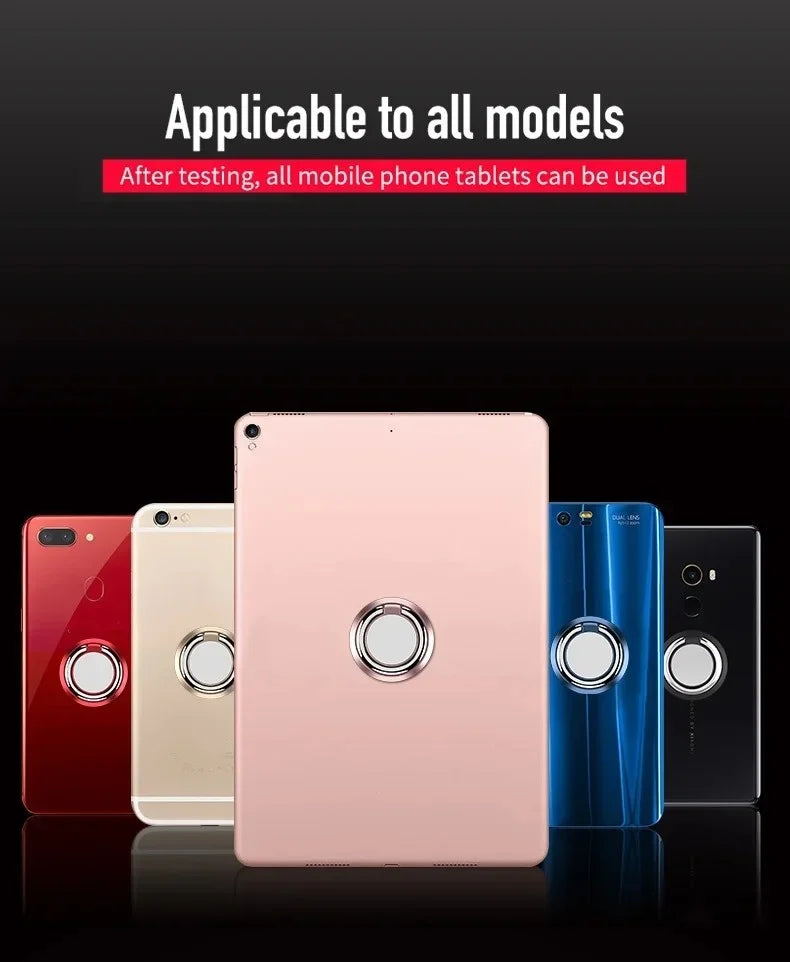 Finger Ring Holder Stand Grip 360 Rotating For Mobile Phone Car Magnetic Mount Phone Back Sticker Pad Unniversal Bracket