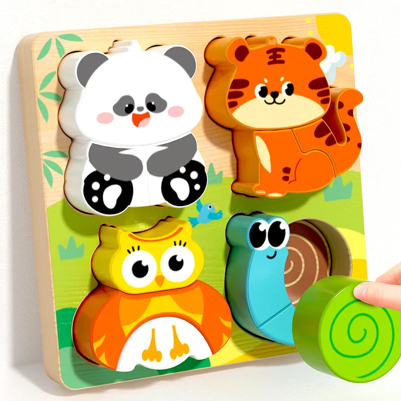 Wooden Puzzles Toys for Kids 3 Year Alphabet Numbers Children Montessori Educational Learning Toys abc Letters Preschool Gift