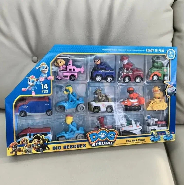 Paw Patrol Toy Set Lookout Vehicle Cute Cartoon Anime Figures Patrol Canine Chase Skye Rebound Bicycle Kids Birthday Gifts