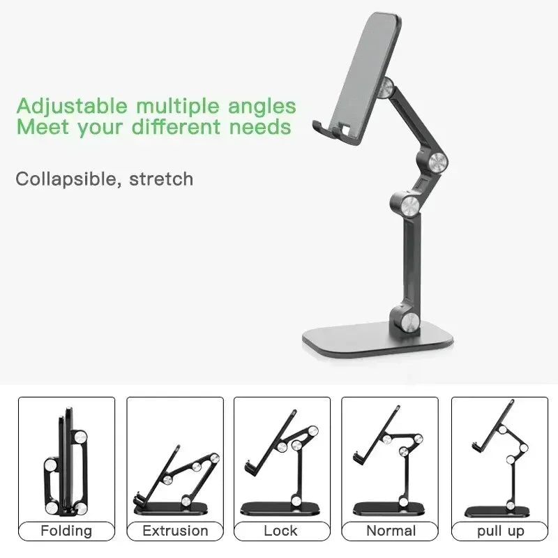 Adjustable Desktop Mobile Phone Holder Stand Foldable Desktop Tablet Bracket For iPhone iPad Samsung Galaxy Tab Xiaomi Pad Mount