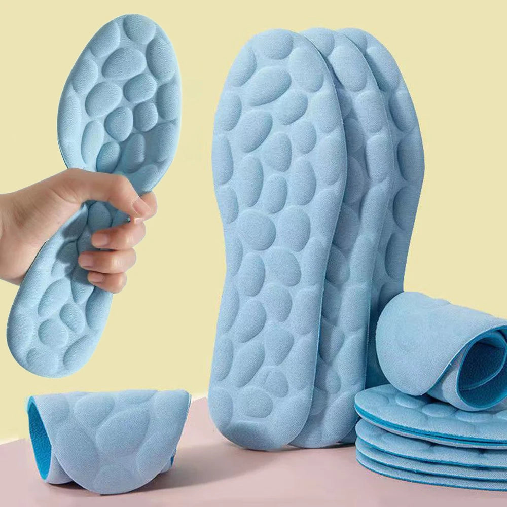 Latex Sport Insoles Soft High Elasticity Shoe Pads Breathable Deodorant Shock Absorption Cushion Arch Support Insole Men Women
