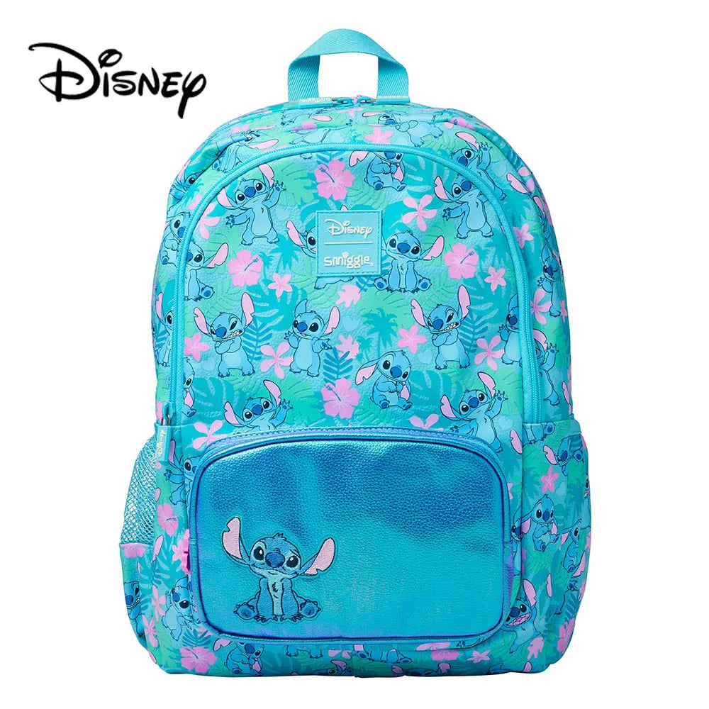 Disney Stitch Australian Smiggle Children'S Learning Stationery Backpack Lunch Bag Pencil Box Water Cup Anime Backpack Gift