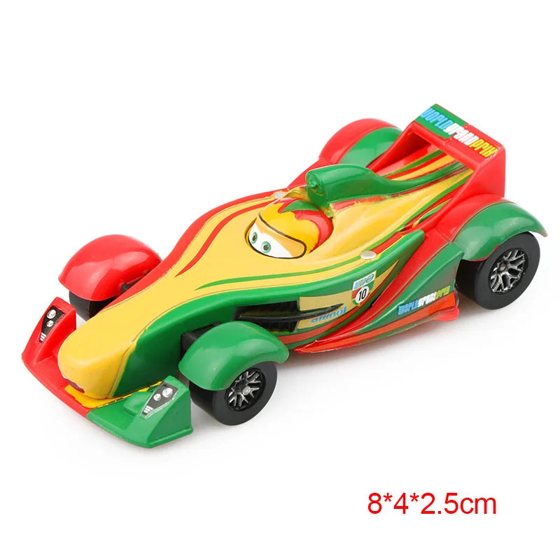 Disney Pixar Cars 3 Toys Lightning Mcqueen Race Div Fritter Miss Frank Collection 1:55 Diecast Metal Alloy Model Car Toy Gifts