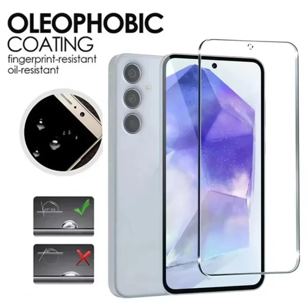 NNBILI 5Pcs Screen Protector For Samsung A55 A15 A54 A34 A13 A14 A53 A52 A12 A33 A52S A32 A35 A71 A72 A51 A22 S10ETempered Glass