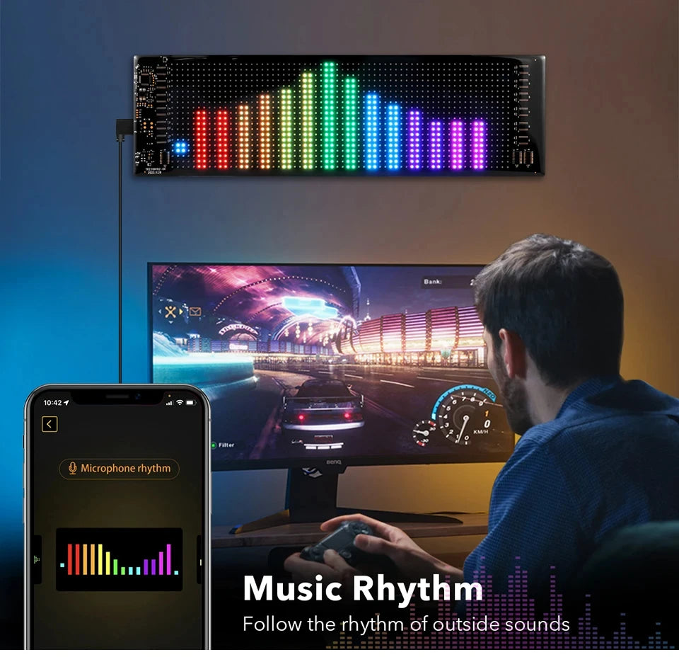 LED Matrix Pixel Panel USB 5V Flexible Addressable RGB Pattern Graffiti Scrolling Text Animation Display Car Shop Bluetooth APP