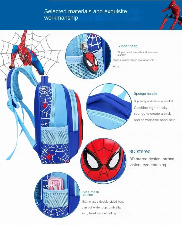 Disney Cartoon Children  Animal Design Backpack Figure Boys 3D Pattern Bag Kindergarten Schoolbag Gift