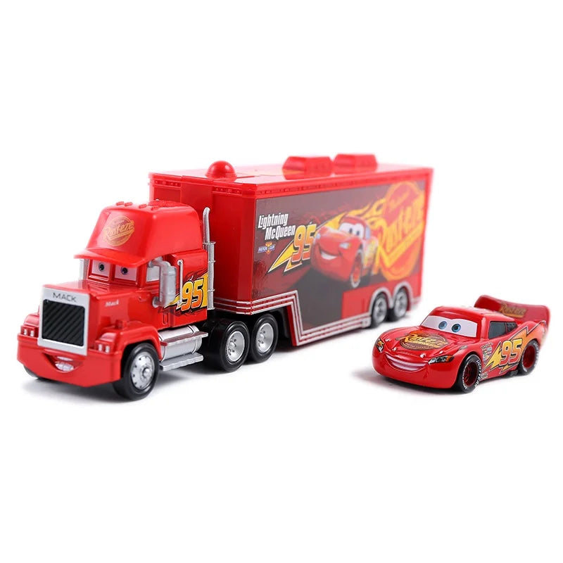 Cars 2 Disney Pixar Racing 3 1 Toy Lightning McQueen Jackson Storm Chick Hicks Mack Truck Collection Die Metal Model kids Gift