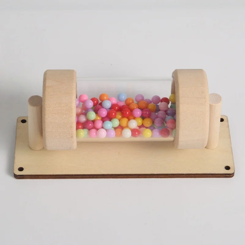 Montessori  Baby Rain Stick Rainbow Hourglass Rain Music Rattle Baby Educational Toy Rainmaker Montessori Sensory Toys for Kids
