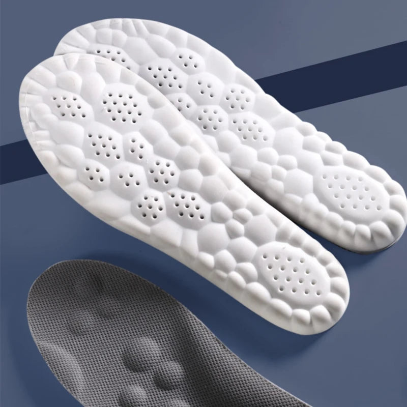 Latex Sport Insoles Soft High Elasticity Shoe Pads Breathable Deodorant Shock Absorption Cushion Arch Support Insole Men Women