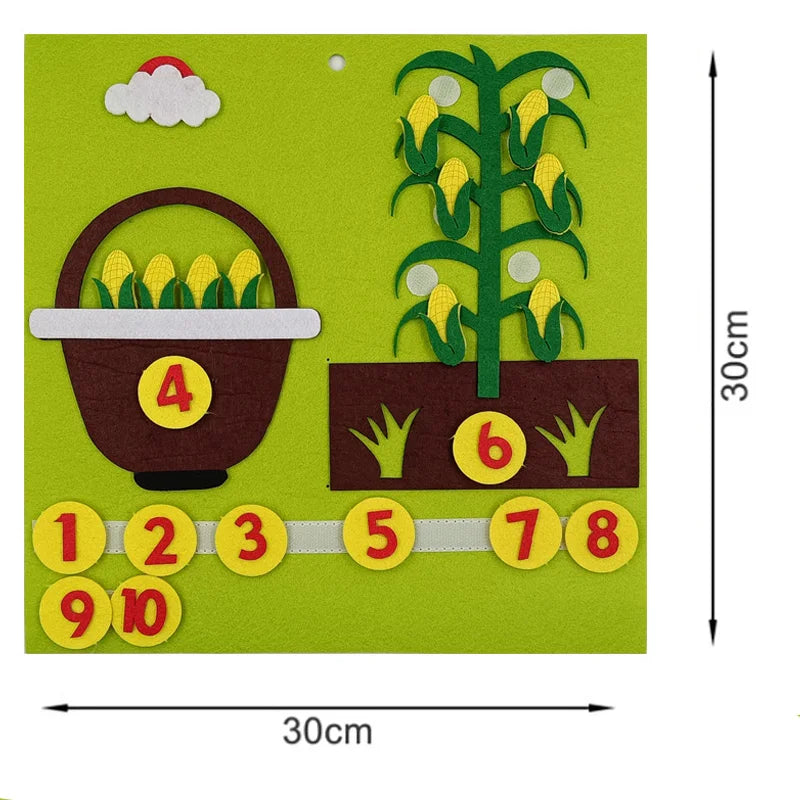 Kids Montessori Toys Felt Finger Numbers Math Toy Children Counting Early Learning Educational Toys Toddlers Intelligence Game