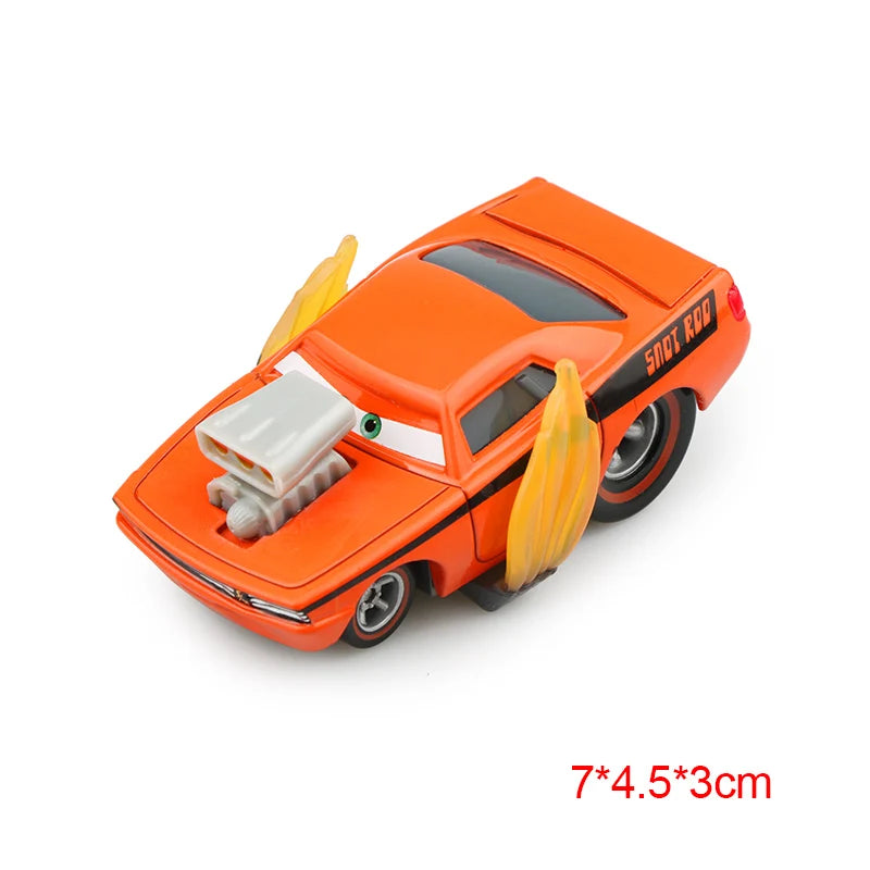 Disney Pixar Cars 3 Toys Lightning Mcqueen Race Div Fritter Miss Frank Collection 1:55 Diecast Metal Alloy Model Car Toy Gifts