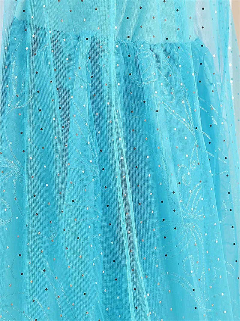 Girls Snow Queen Elsa Kids Costumes for Girl 2025 Carnival Party Prom Gown Robe-Playing Children Clothing Frozen Princess Dress