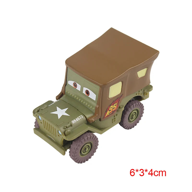 Disney Pixar Cars 3 Toys Lightning Mcqueen Race Div Fritter Miss Frank Collection 1:55 Diecast Metal Alloy Model Car Toy Gifts