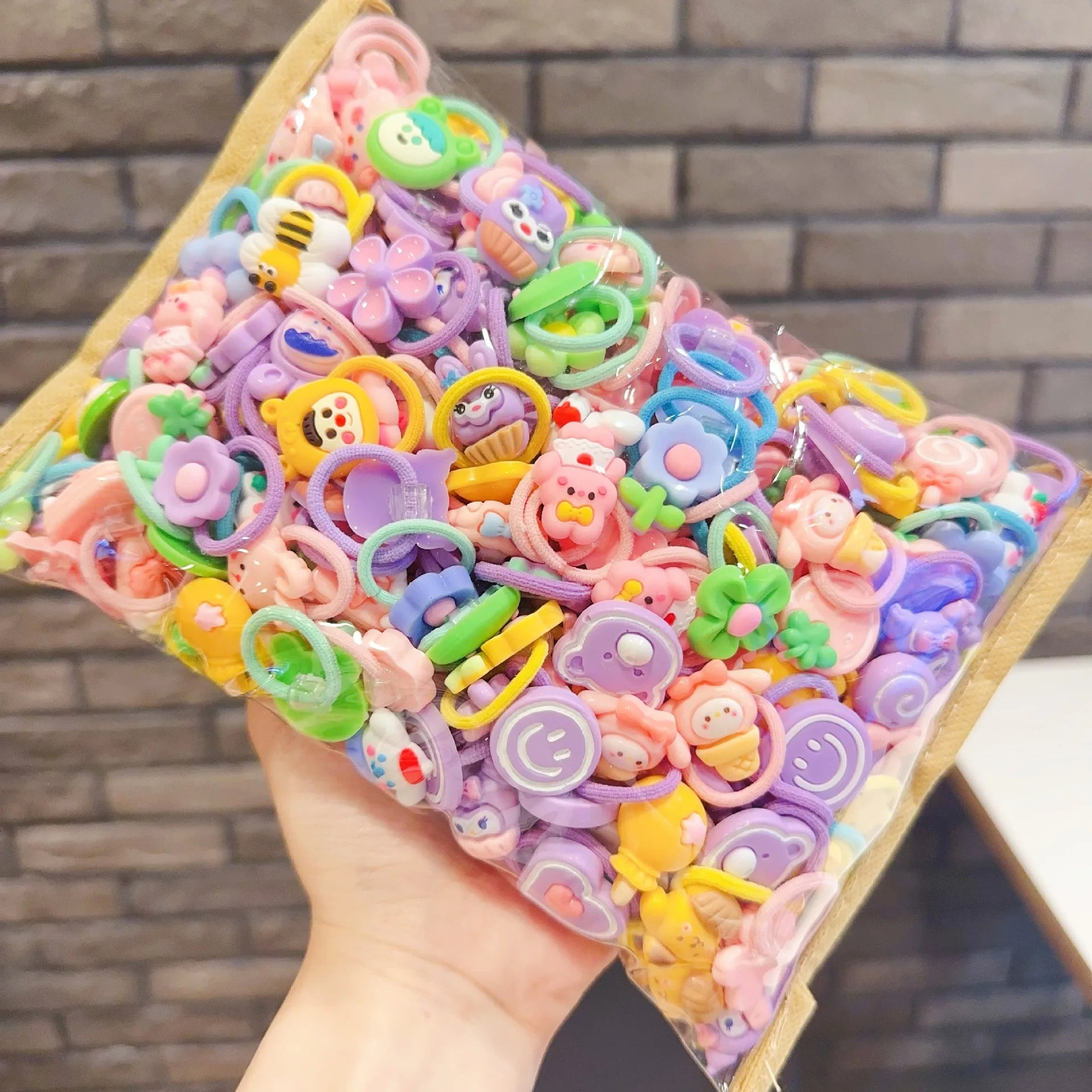 50/40/30pcs Cute Rubber Bands for Children Will Not Harm Hair with Good Elasticity. Girl Baby Headbands and Cute Girls Headdress