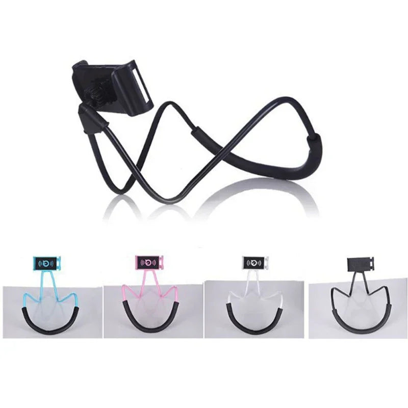 Flexible Mobile Phone Holder Hanging Neck Lazy Necklace Bracket Bed 360 Degree Phones Holder Stand For iPhone Xiaomi Samsung