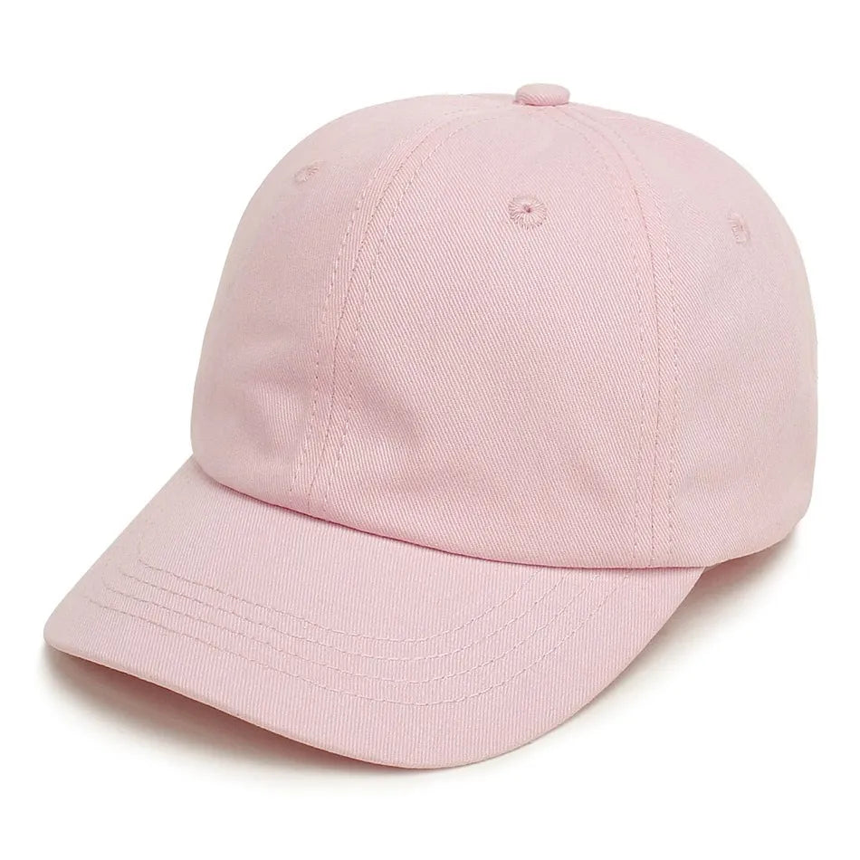 Baby Girl Baseball Caps Pink Black White Gray Children Low Profile Sun Hat Kids Boy Running Headwear Clothing Accessories